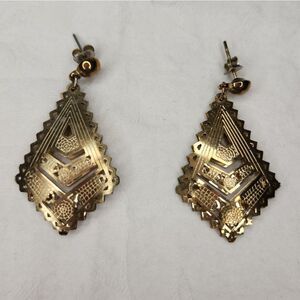 Vintage Brass Filigree Earrings